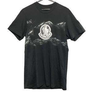 【中古】 MONCLER モンクレール J10918C00050 89AKK プリントロゴ半袖Tシャツ 黒 S クルーネック 24016461 MK