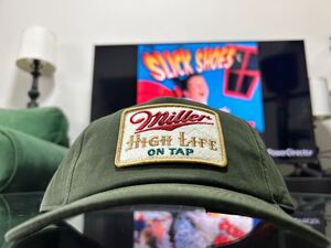 USA Miller HIGH LIFE BEER キャップ　ダークグリーン