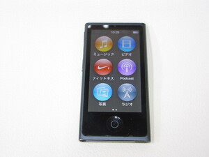 11D088◎Apple iPod nano 第7世代 A1446 (MD481J) 16GB スペースグレイ 難あり 動作品◎中古