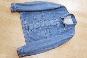 J388　即決　良品　ALLEGE アレッジ DENIM BLOUSON　ユーズド加工 デニムジャケット　3　日本製　\42,900 税込