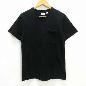 k■グッドウェア/GOODWEAR ヘビーオンス VネックTシャツ【M】黒/MENS■39【中古】