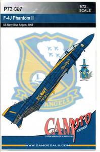 1/72　CAMデカール　 CAM Pro Decals CAMP72-007, US NAVY BLUE ANGELS, F-4J PHANTOM II, 1969 