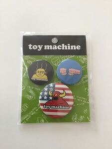 ◯toy machine(トイマシーン)缶バッジ 001/３個セットSKATEBOARD/スケートボード