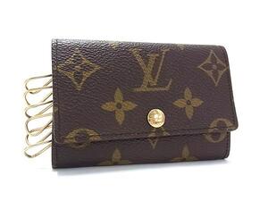 1円 ■美品■ LOUIS VUITTON ルイヴィトン M62630 モノグラム ミュルティクレ6 6連 キーケース 鍵入れ ブラウン系 BM4726