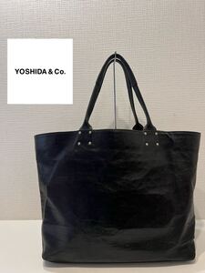 ★日本製★本革★YOSHIDA WILL★吉田カバン創業80周年記念★TOTE BAG SOLID★トートバッグ ソリッド★ポーチ・ブラシ付★ブラック★黒★