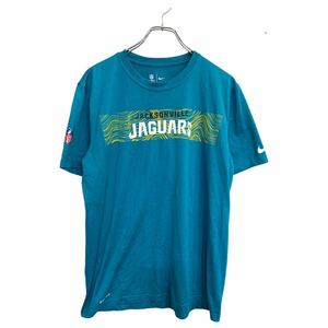 NIKE 半袖 プリント Tシャツ Lサイズ ナイキ ドライフィット ブルーグリーン 古着卸 アメリカ仕入 t2409-3584