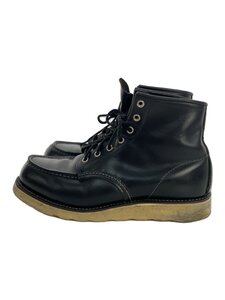 RED WING◆レースアップブーツ/US7.5/BLK/レザー