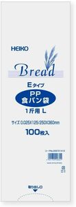 シモジマ ヘイコー 食品袋 PP 食パン袋 1斤用 L Eタイプ 100枚入り 006721412 透明 厚0.025×幅125 