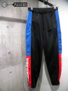 PLEASURES プレジャーズ COLORBLOCK PANTS カラーブロック トラックパンツ L/ジャージパンツ/黒 ブラック/メンズ/ユナイテッドアローズ