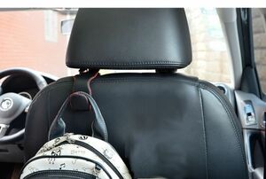 シートフック ヘッドレストフック 車内収納 荷物掛け レッドステッチ