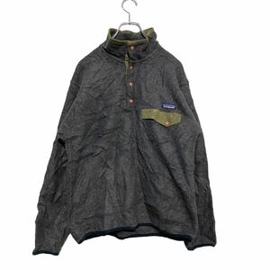 99s patagonia SYNCHILLA スナップT Sサイズ パタゴニア フリースジャケット ダークグレー アメリカ古着 046