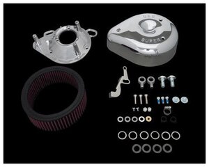 S&S ティアドロップエアクリーナーキット -1999年 エボ FXST FLST FXD -2003年 XL スポーツスター Eキャブ Gキャブ バックプレート