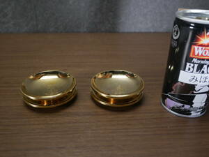 未使用長期保管品　本金メッキ　真鍮製　輪灯皿　高さ2.1㎝　幅6.5㎝　底内径2.1㎝（A2-4）　4612　M