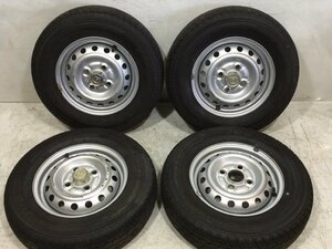 7分山 ヨコハマ JOBRY52 145R12 6PR 2022年 アクティ純正スチール 12x3.5J 4H 100 ハブ径56ｍｍ 4本 ノーマルタイヤ