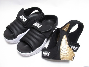 NIKE W AJUST FORCE SANDAL 3WAY 黒 金 27cm ナイキ アジャスト フォース サンダル 着せ替え ゴールド スライド DV2136-001