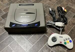 SEGA SATURN セガサターン SS 本体　コントローラー ケーブル 付属　オマケ　パワーメモリ付き