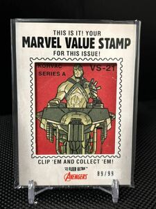 【99枚限定】 2022 Fleer Ultra Avengers Marvel Value Stamps #VS-21 Korvac 89/99