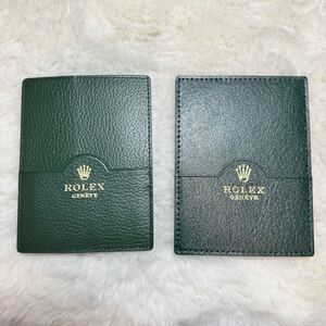 1円 ロレックス ROLEX グリーン カードケース 付属品 ギャランティーケース　保証書ケース 2点セット　ノベルティ