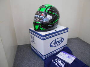 送料無料/　新品　Arai　アストロGX　SPINE　スパイン　緑　グリーン　Mサイズ　57-58cm　アライ