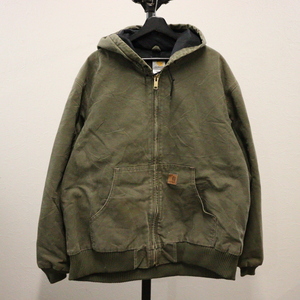 t59 2000年代製 カーハート CARHARTT ダック アクティブパーカー■00s 表記XLサイズ ARG グリーン アメカジ ストリート ワーク 古着卸 90s