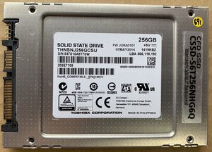 【使用時間19298時間】TOSHIBA 256GB THNSNJ256GCSU 2.5 SATA SSD 671