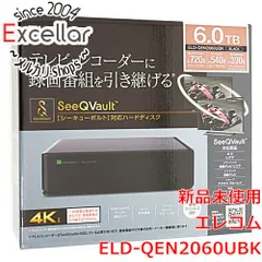 [bn:7] ELECOM　外付ハードディスク　ELD-QEN2060UBK　ブラック　6TB