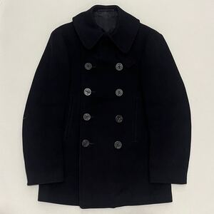 k523 30s ビンテージ US NAVY NAVAL CLOTHING FACTRY ピーコート Pコート 10ボタン ウール アンカーボタン vintage 海軍