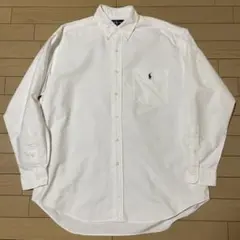 90s ラルフローレン　BIG SHIRT OXFORD BD ホワイト　M