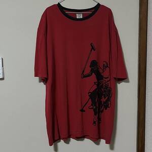 【USA輸入】US.POLO ASSN 古着 Tシャツ 赤 メンズ2XL