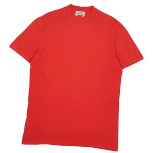 美品 エルメス HERMES Tシャツ カットソー 半袖 ショートスリーブ Hロゴ トップス メンズ S レッド cf09oo-rm05f11695