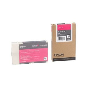 【新品】(まとめ) エプソン EPSON インクカートリッジ マゼンタ Mサイズ ICM54M 1個 〔×10セット〕