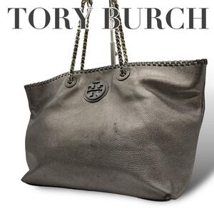 TORY BURCH トリーバーチ チェーントート　シルバー　s50 ワンショル