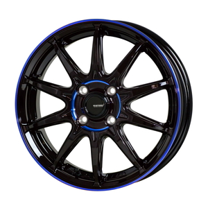 ホイール4本セット G.Speed P-05R ブラック+ブルークリア 15インチ 4.5J+45 4H-100