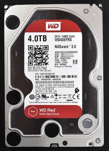 1円スタート WESTERN DIGITAL WD40EFRX WD Red 4TB/4000GB SATA600 HDD 2018年製造 (Cristal DiscInfo 正常) 使用時間 39920H (管:PCH80