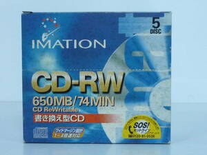 50811-5　IMATION　5Disc　CD-RW　書き換え型CD　650MB/74MIN　5枚入　イメーション