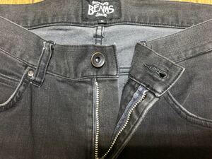 Beams ブラック デニム パンツ サイズM ダメージ ビームス スリム ジーンズ ジーパン 古着 黒 ユナイテッドアローズ ダメージ ビンテージ即