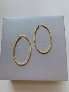 即決 スタージュエリー k18 楕円形 ピアス STAR JEWELRY