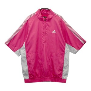 ADIDAS GOLF アディダスゴルフ 半袖ハーフジップジャケット ピンク系 L [240001451671] ゴルフウェア メンズ