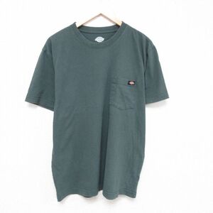 XL/古着 ディッキーズ Dickies 半袖 ブランド Tシャツ メンズ ワンポイントロゴ 胸ポケット付き 大きいサイズ コットン クルーネック