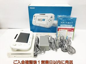 【1円】任天堂 WiiU 本体 セット 8GB ホワイト ニンテンドーWii U 初期化/動作確認済 L05-380sy/G4