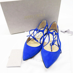 JIMMY CHOO ジミーチュウ フラットシューズ VENESSA ブルー系 37 [240001686026] レディース