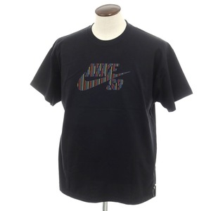 【中古】ナイキ NIKE コットン クルーネック 半袖Ｔシャツ ブラック【サイズXXL】