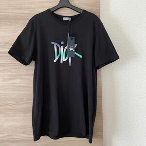 【美品】DIOR ステューシーTシャツコラボTシャツ　メンズM ユニセックス　ブラック　ロゴ