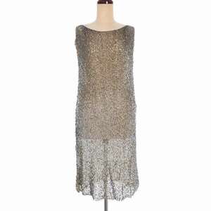 未使用品 ポール ポワレ PAUL POIRET a Paris SEQUIN DRESS スパンコール ワンピース ドレス 36 シルバー 銀 1852-2232-136-070