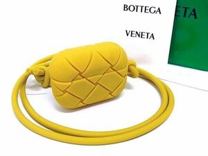 ■極美品■ BOTTEGA VENETA ボッテガヴェネタ イントレチャート ラバー AirPodsケース アイポッドケース イエロー系 AX7005