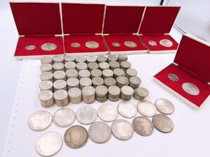 【銀貨大量】東京オリンピック 稲穂 鳳凰 全2300 g (1000円 18枚 100円405枚 58,500円分）美品有 変色有 品位保障 【AJ021】