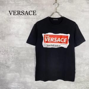 『VERSACE』ヴェルサーチ (S) ボックスロゴ Tシャツ