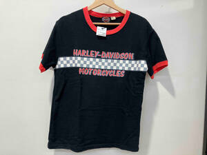 HARLEY-DAVIDSON ハーレーダヴィッドソン　メンズ　半袖Tシャツ　リンガーTシャツ　綿100% 韓国製　ブラック　サイズL