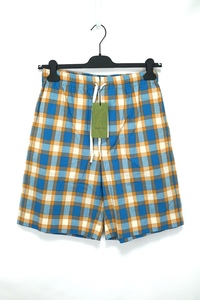 GUCCI Printed Check Shorts グッチ チェック柄 プリント ショートパンツ ハーフパンツ コットン マルチカラー46サイズ 654859