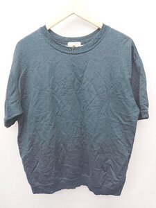 ◇ BEAUTY&YOUTH ビューティ&ユース UNITED ARROWS 五分袖 Tシャツ カットソー サイズM ネイビー系 レディース P